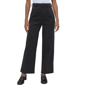 NEW Everlane The Organic Wide-Leg Pant in Black